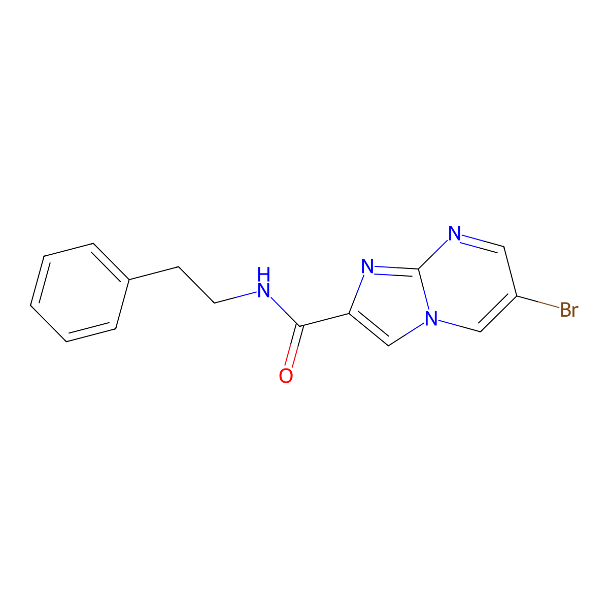 6-bromo-N-(2-phenylethyl)imidazo[1,2-a]pyrimidine-2-carboxamide molecular structure, CAS 1219560-56-1