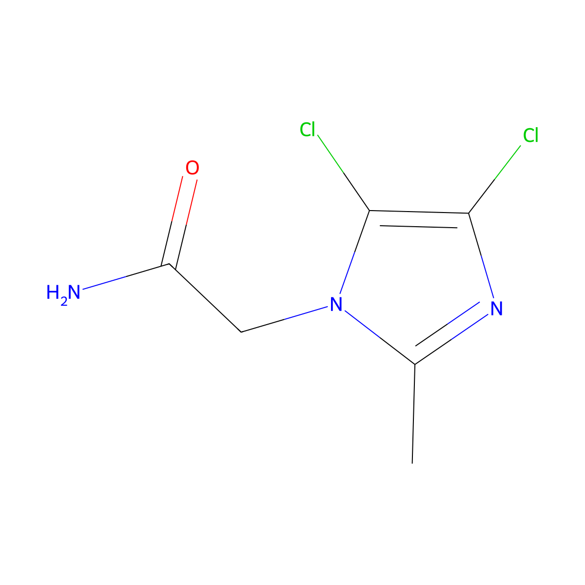 2-(4,5-dichloro-2-methyl-1H-imidazol-1-yl)acetamide molecular structure, CAS 1219560-80-1