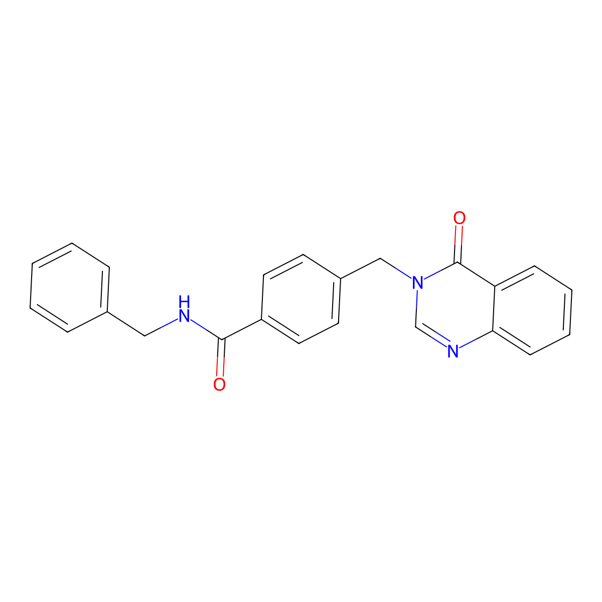 N-benzyl-4-[(4-oxoquinazolin-3(4H)-yl)methyl]benzamide molecular structure, CAS 1219560-98-1