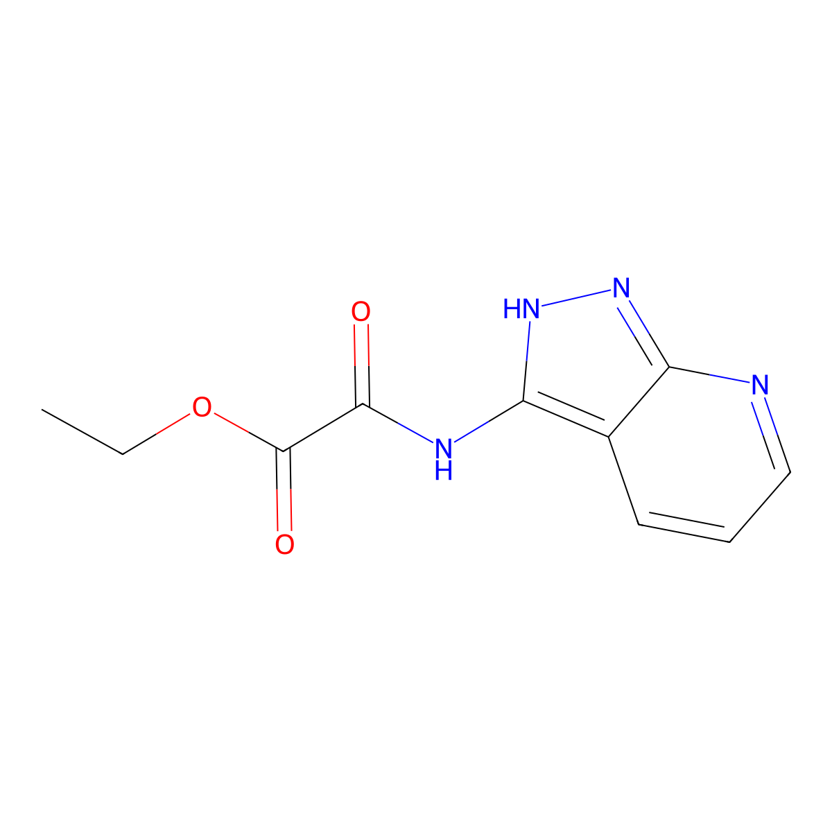 ethyl oxo(2H-pyrazolo[3,4-b]pyridin-3-ylamino)acetate molecular structure, CAS 1219561-36-0