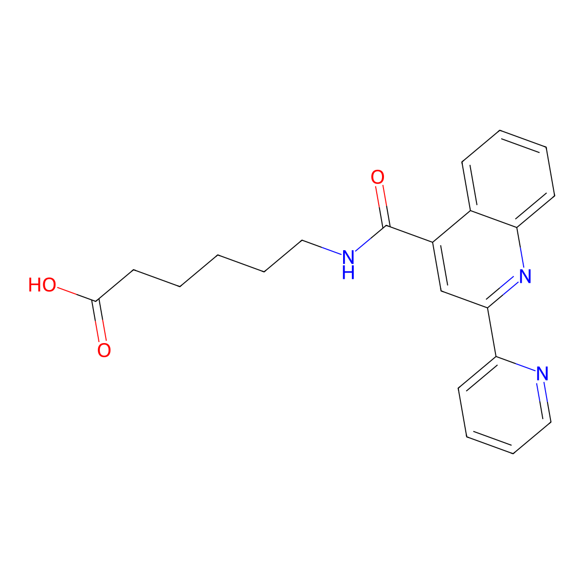 6-({[2-(Pyridin-2-yl)quinolin-4-yl]carbonyl}amino)hexanoic acid molecular structure, CAS 1219561-45-1