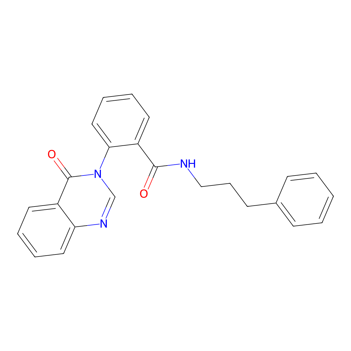 2-(4-oxoquinazolin-3(4H)-yl)-N-(3-phenylpropyl)benzamide molecular structure, CAS 1219561-71-3