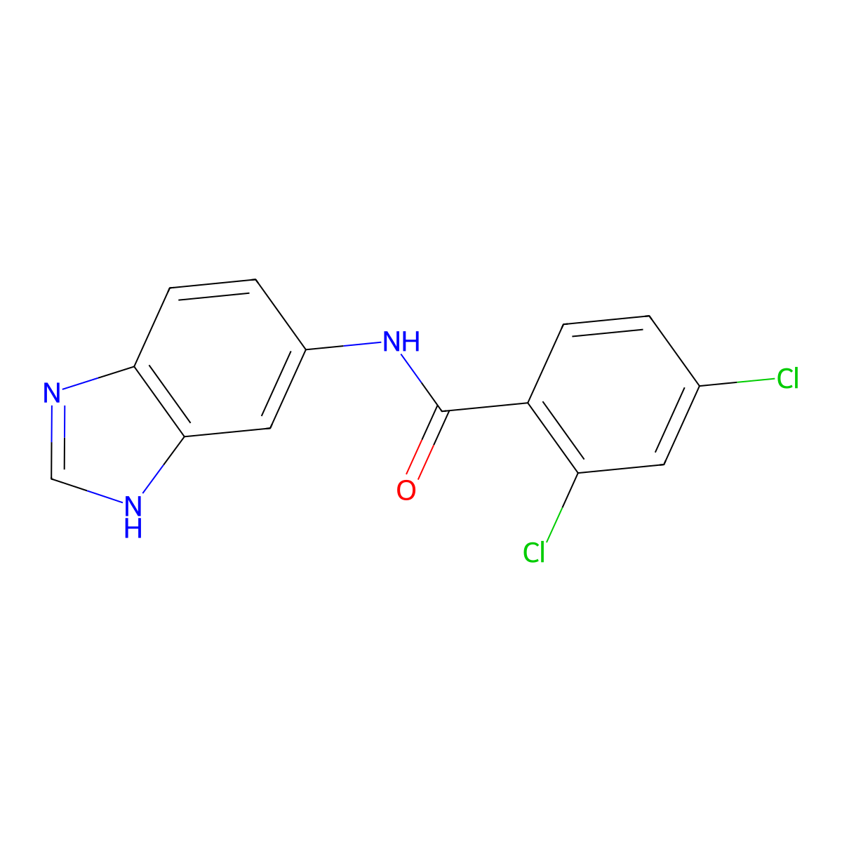 N-(1H-benzimidazol-5-yl)-2,4-dichlorobenzamide molecular structure, CAS 1219562-04-5