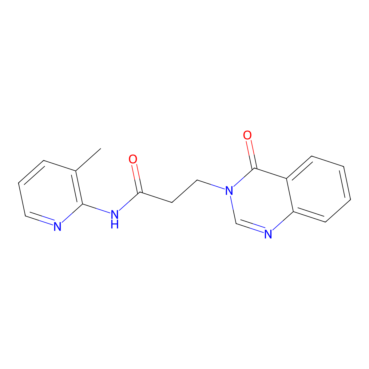 N-(3-methylpyridin-2-yl)-3-(4-oxoquinazolin-3(4H)-yl)propanamide molecular structure, CAS 1219562-16-9
