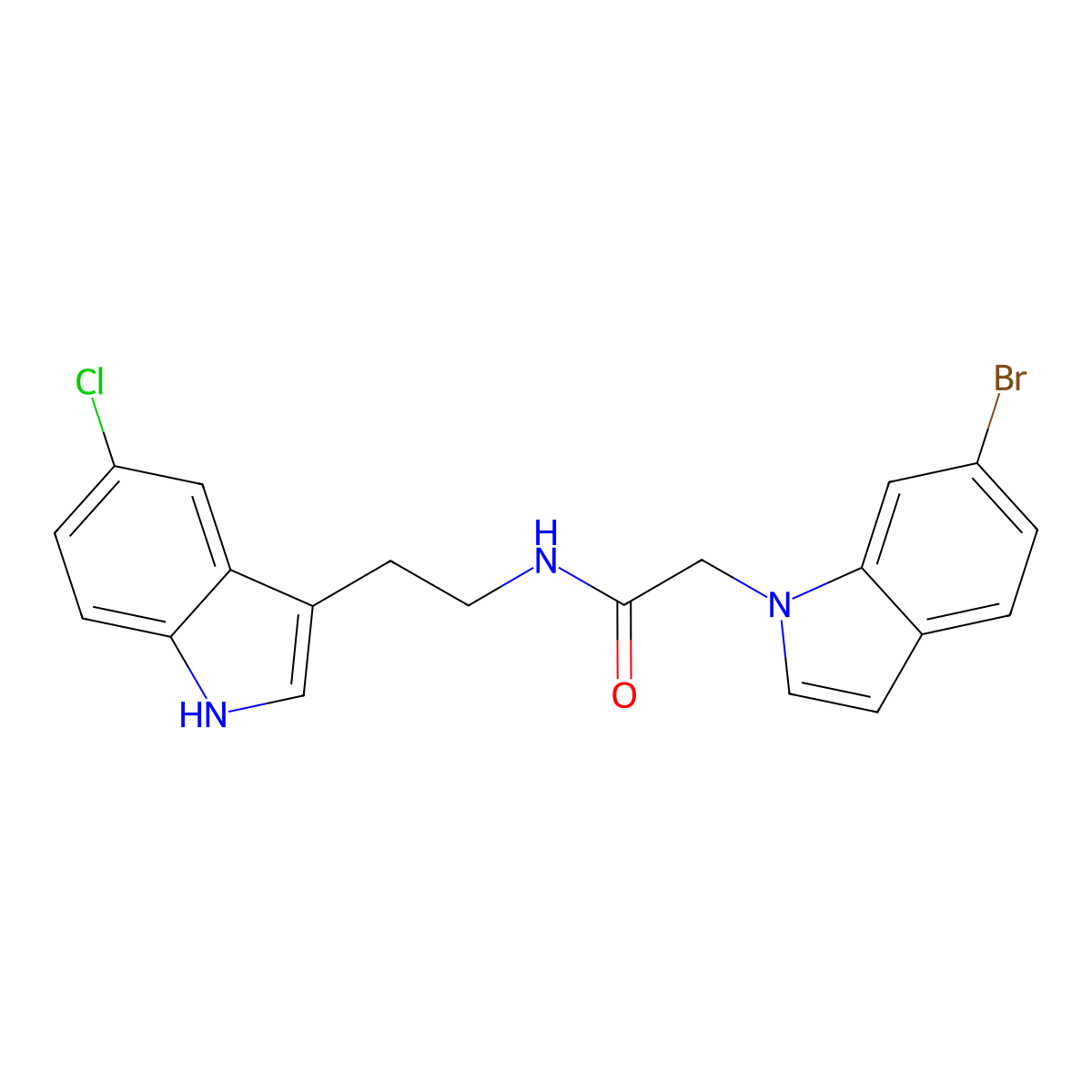 2-(6-bromo-1H-indol-1-yl)-N-[2-(5-chloro-1H-indol-3-yl)ethyl]acetamide molecular structure, CAS 1219562-19-2
