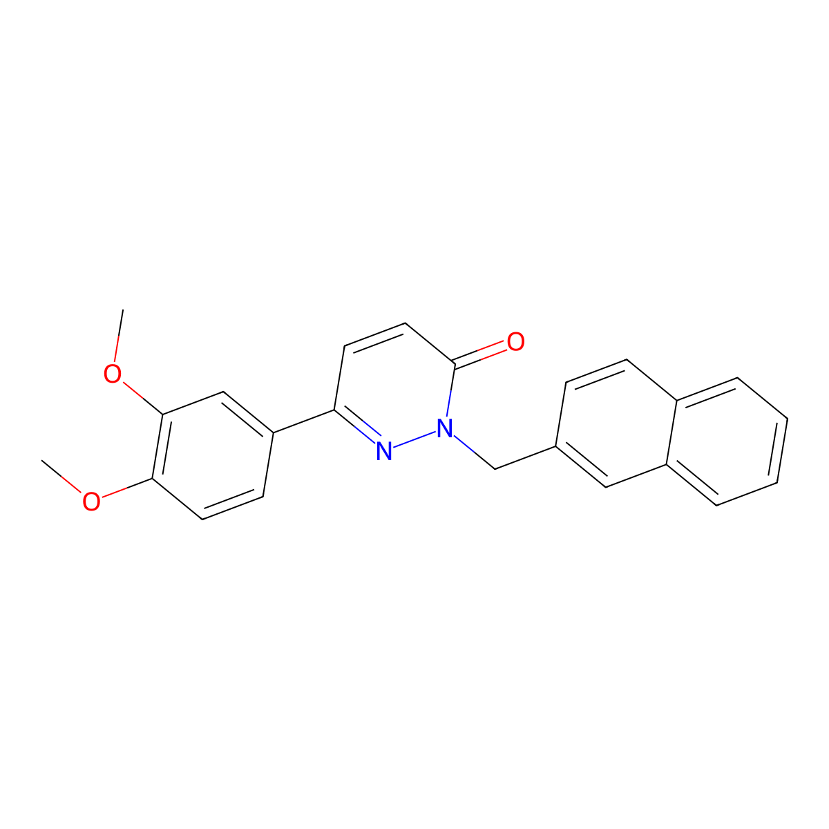 6-(3,4-dimethoxyphenyl)-2-(naphthalen-2-ylmethyl)pyridazin-3(2H)-one molecular structure, CAS 1219562-44-3