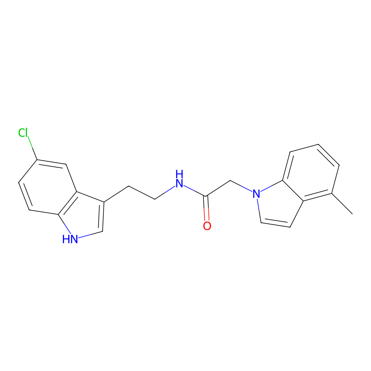 N-[2-(5-chloro-1H-indol-3-yl)ethyl]-2-(4-methyl-1H-indol-1-yl)acetamide molecular structure, CAS 1219562-59-0