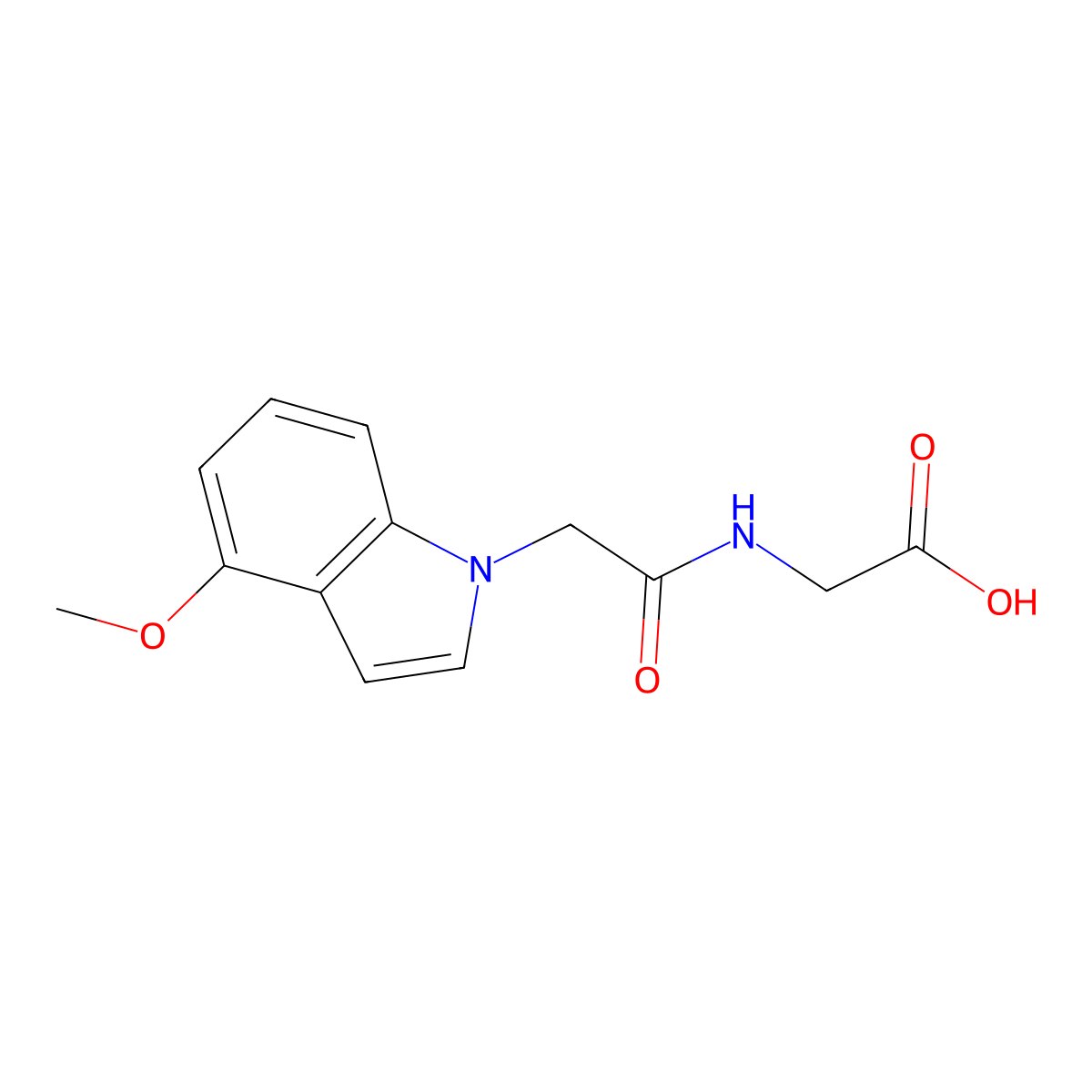 N-[(4-methoxy-1H-indol-1-yl)acetyl]glycine molecular structure, CAS 1219562-61-4