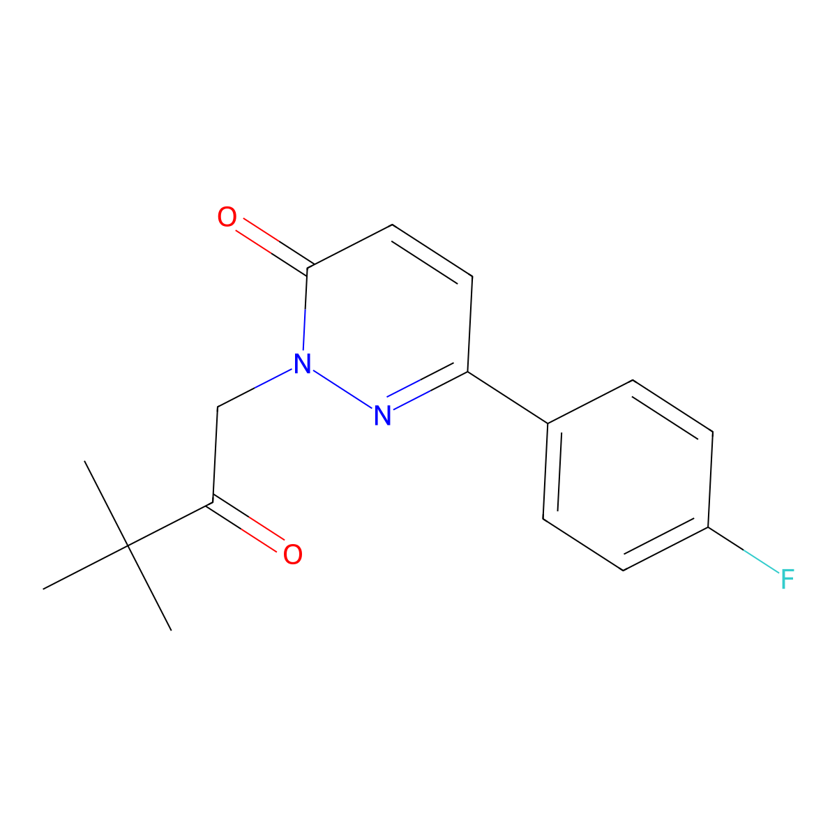 2-(3,3-dimethyl-2-oxobutyl)-6-(4-fluorophenyl)pyridazin-3(2H)-one molecular structure, CAS 1219562-77-2