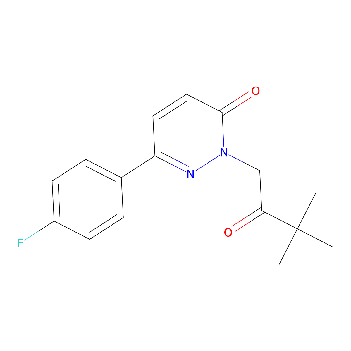 2-(3,3-dimethyl-2-oxobutyl)-6-(4-fluorophenyl)pyridazin-3(2H)-one molecular structure, CAS 1219562-77-2