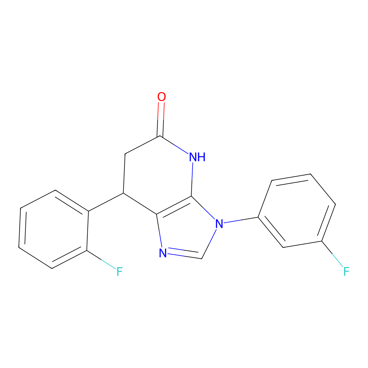 7-(2-fluorophenyl)-3-(3-fluorophenyl)-6,7-dihydro-3H-imidazo[4,5-b]pyridin-5-ol molecular structure, CAS 1219562-92-1