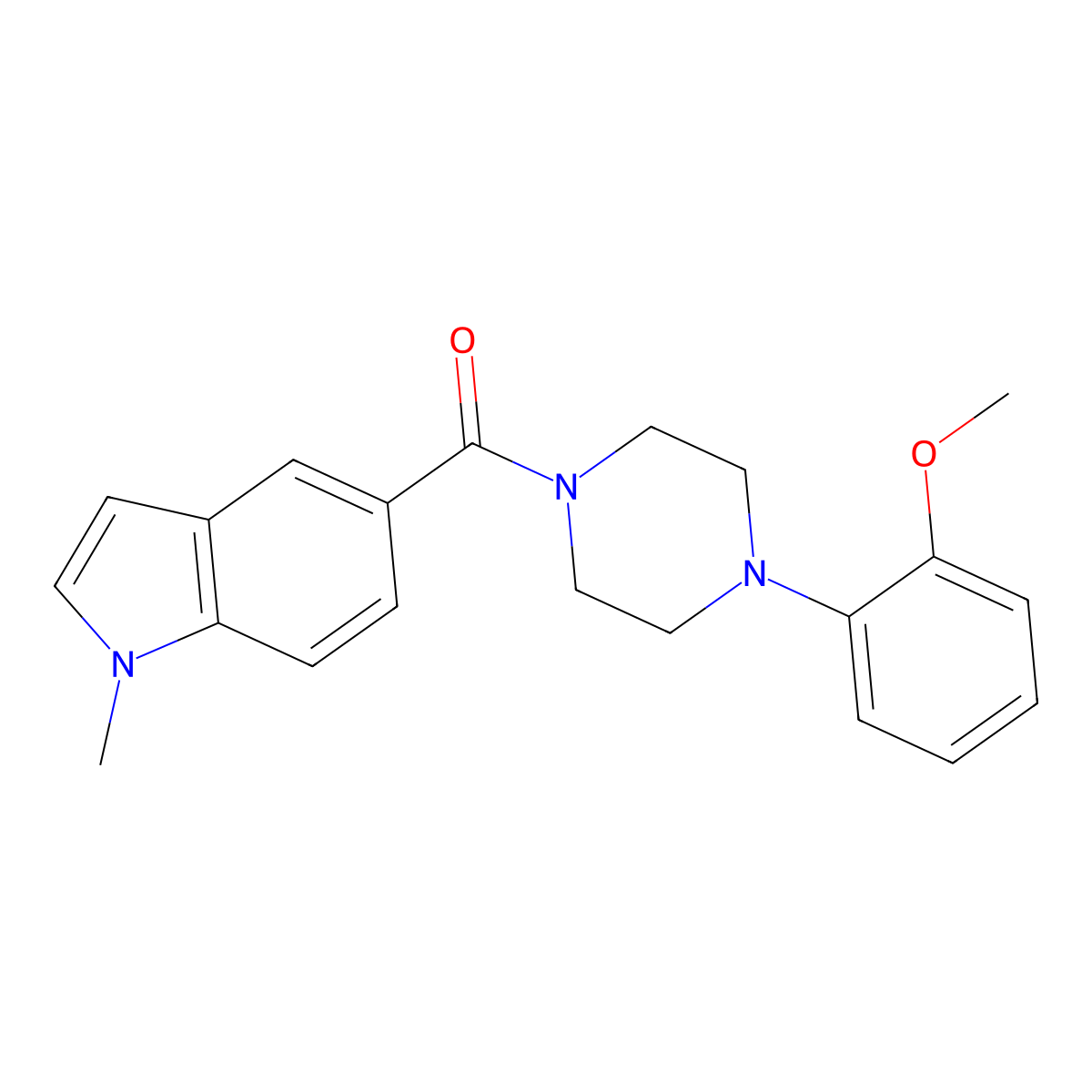 [4-(2-methoxyphenyl)piperazin-1-yl](1-methyl-1H-indol-5-yl)methanone molecular structure, CAS 1219563-27-5