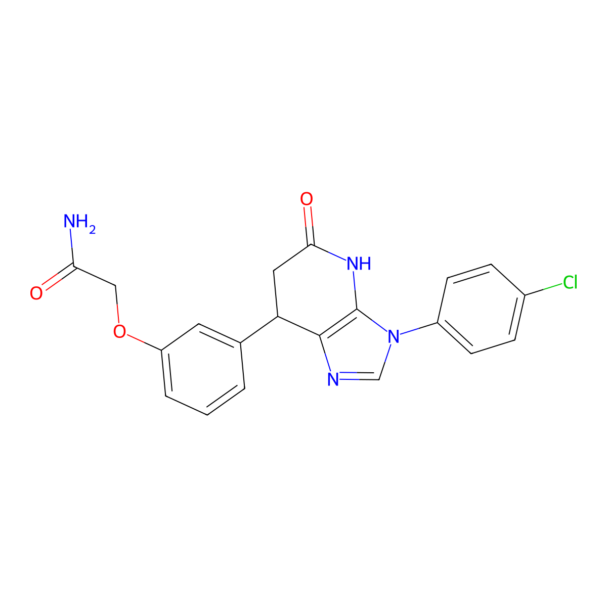 2-{3-[3-(4-chlorophenyl)-5-hydroxy-6,7-dihydro-3H-imidazo[4,5-b]pyridin-7-yl]phenoxy}acetamide molecular structure, CAS 1219563-40-2