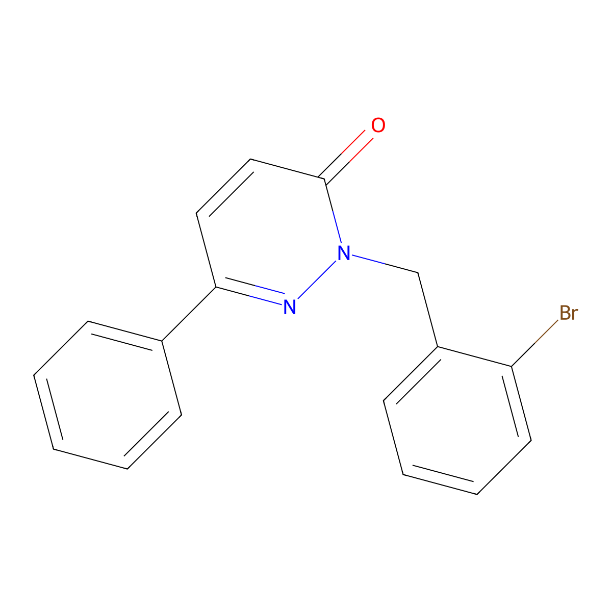 2-(2-bromobenzyl)-6-phenylpyridazin-3(2H)-one molecular structure, CAS 1219563-53-7