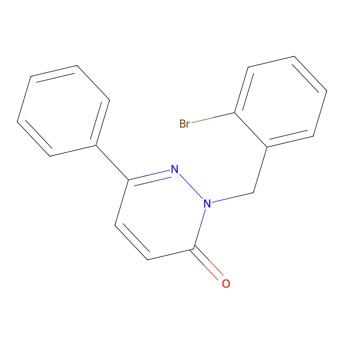 2-(2-bromobenzyl)-6-phenylpyridazin-3(2H)-one molecular structure, CAS 1219563-53-7