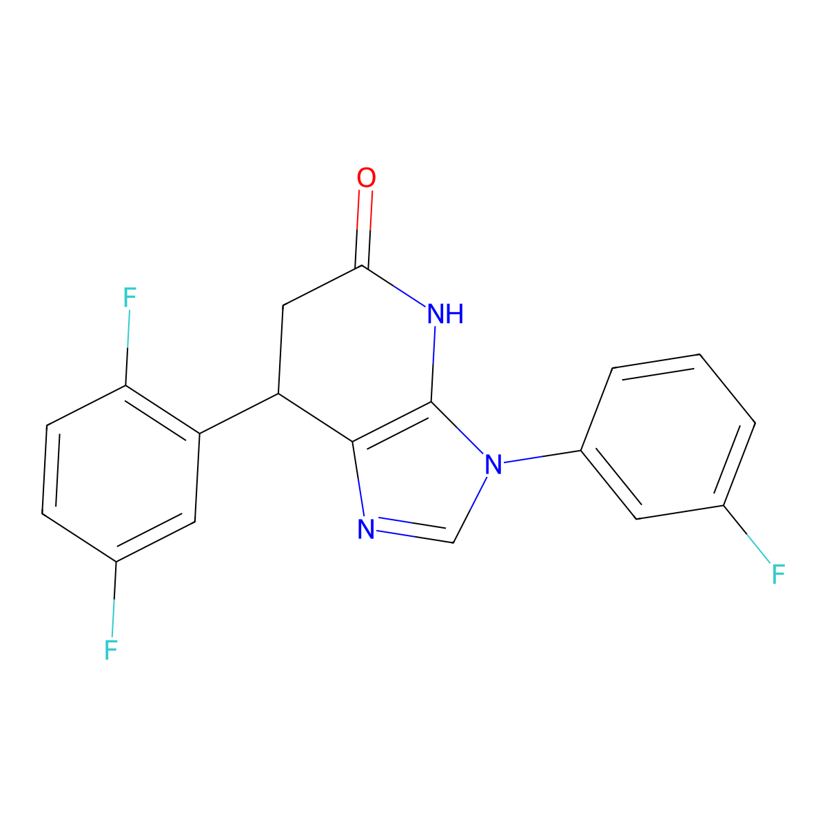 7-(2,5-difluorophenyl)-3-(3-fluorophenyl)-6,7-dihydro-3H-imidazo[4,5-b]pyridin-5-ol molecular structure, CAS 1219563-58-2