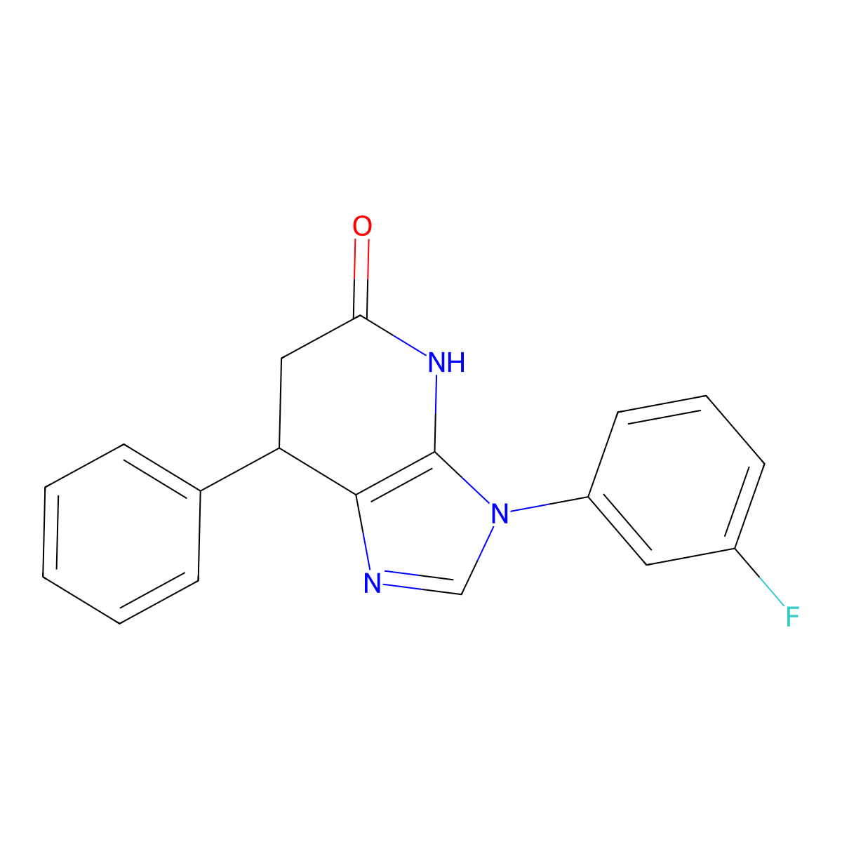 3-(3-fluorophenyl)-7-phenyl-6,7-dihydro-3H-imidazo[4,5-b]pyridin-5-ol molecular structure, CAS 1219563-71-9
