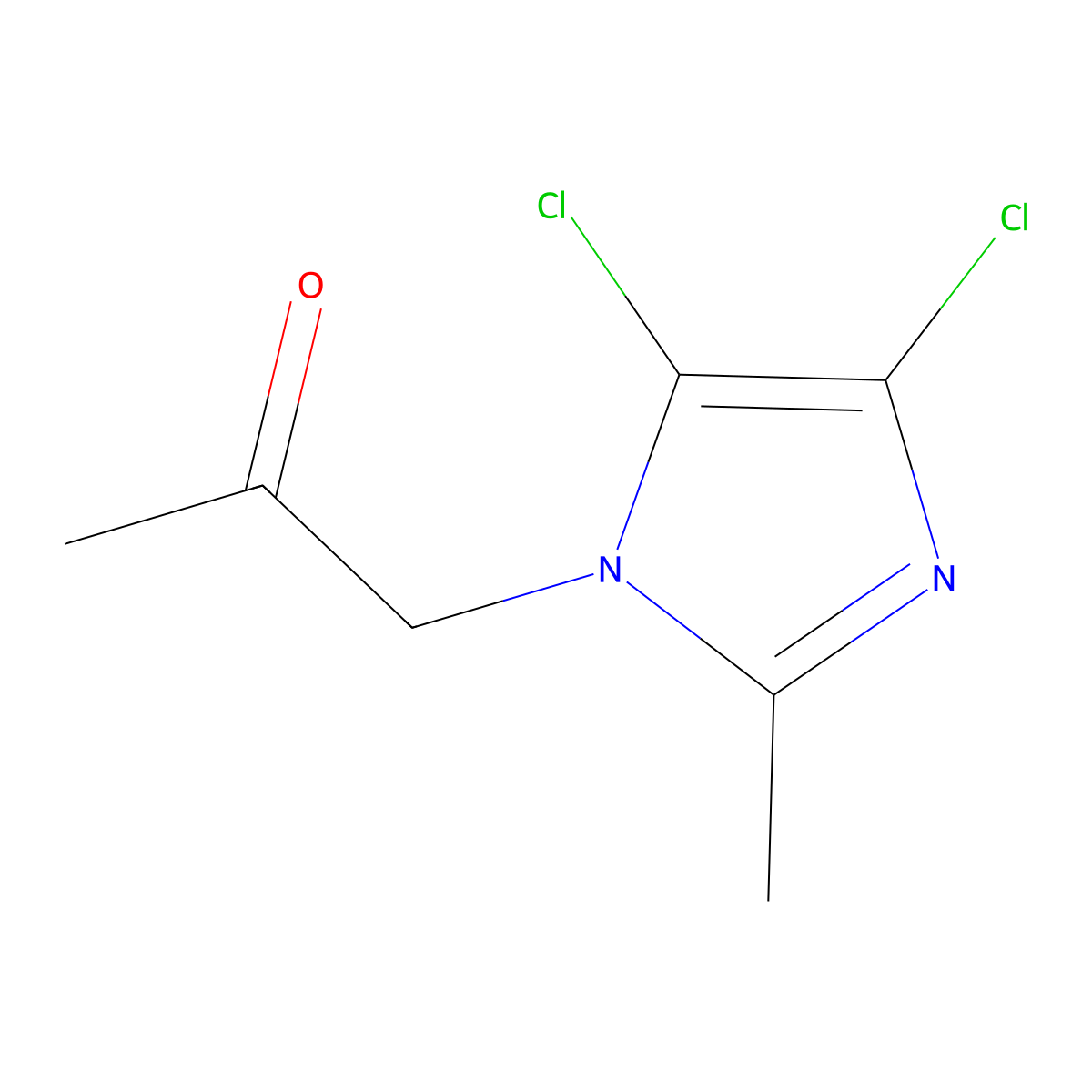 1-(4,5-dichloro-2-methyl-1H-imidazol-1-yl)propan-2-one molecular structure, CAS 1219563-76-4