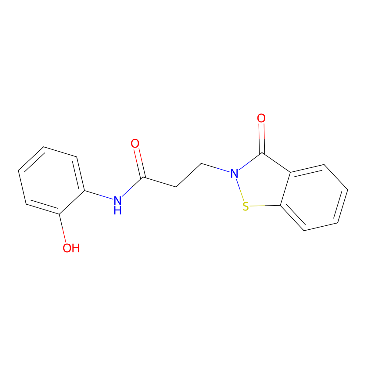 N-(2-hydroxyphenyl)-3-(3-oxo-1,2-benzothiazol-2(3H)-yl)propanamide molecular structure, CAS 1219563-77-5