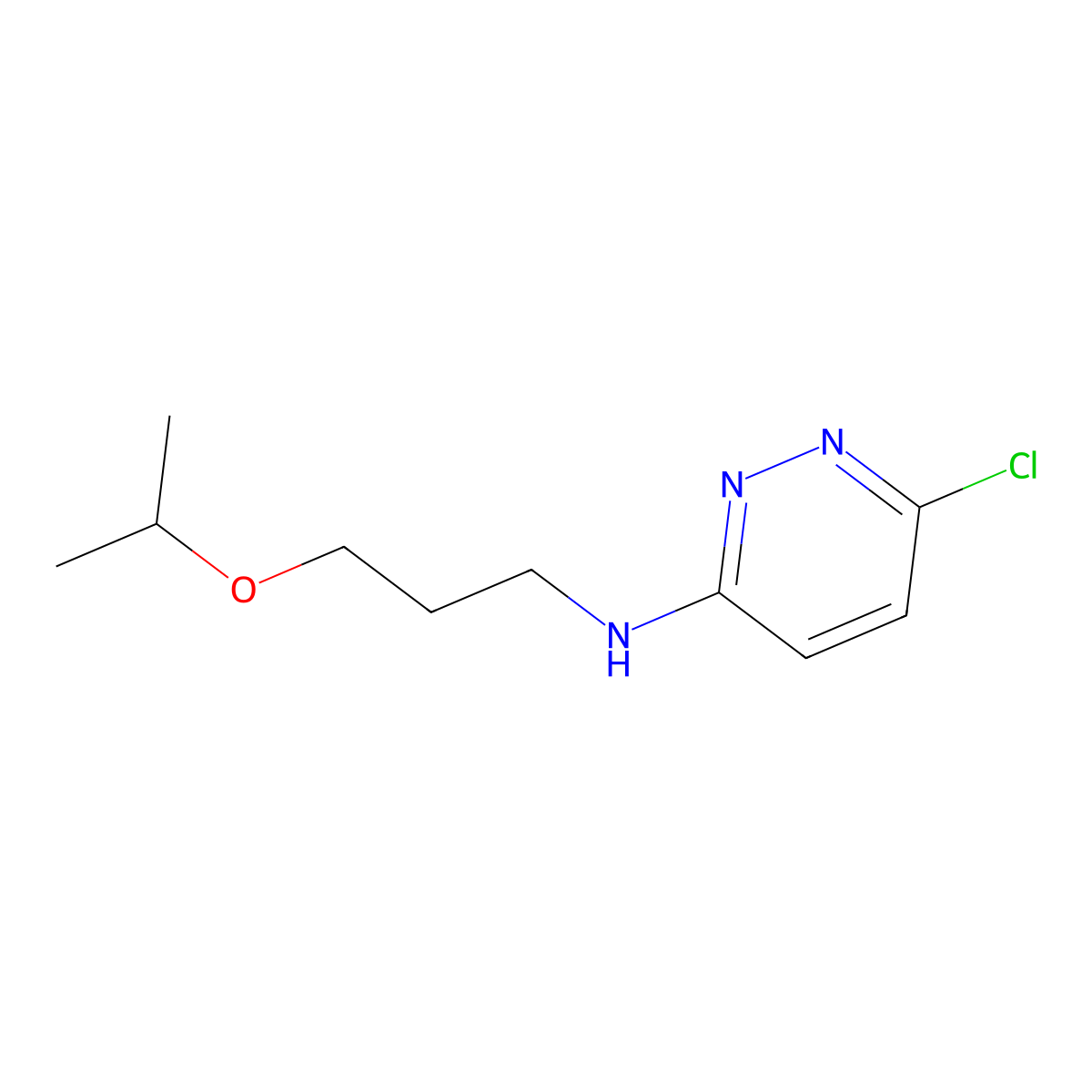 6-chloro-N-(3-isopropoxypropyl)pyridazin-3-amine molecular structure, CAS 1219564-21-2