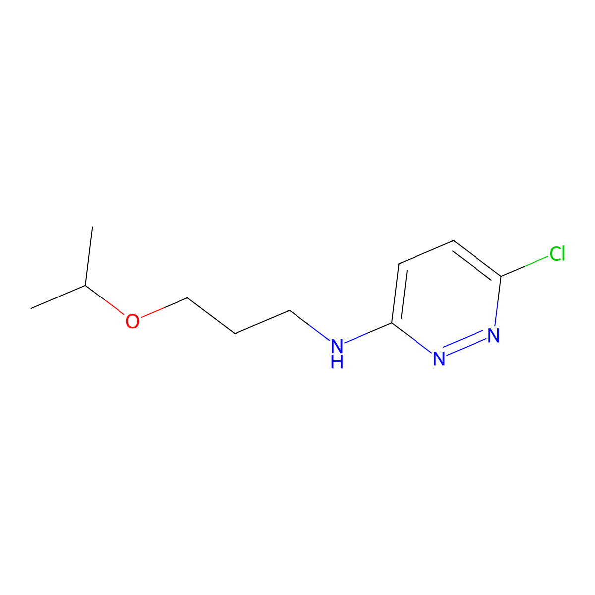 6-chloro-N-(3-isopropoxypropyl)pyridazin-3-amine molecular structure, CAS 1219564-21-2