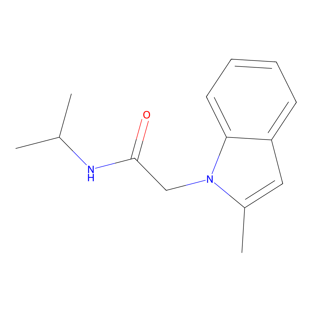 2-(2-methyl-1H-indol-1-yl)-N-(propan-2-yl)acetamide molecular structure, CAS 1219564-41-6