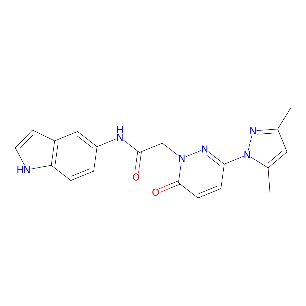 2-[3-(3,5-dimethyl-1H-pyrazol-1-yl)-6-oxopyridazin-1(6H)-yl]-N-(1H-indol-5-yl)acetamide molecular structure, CAS 1219564-48-3