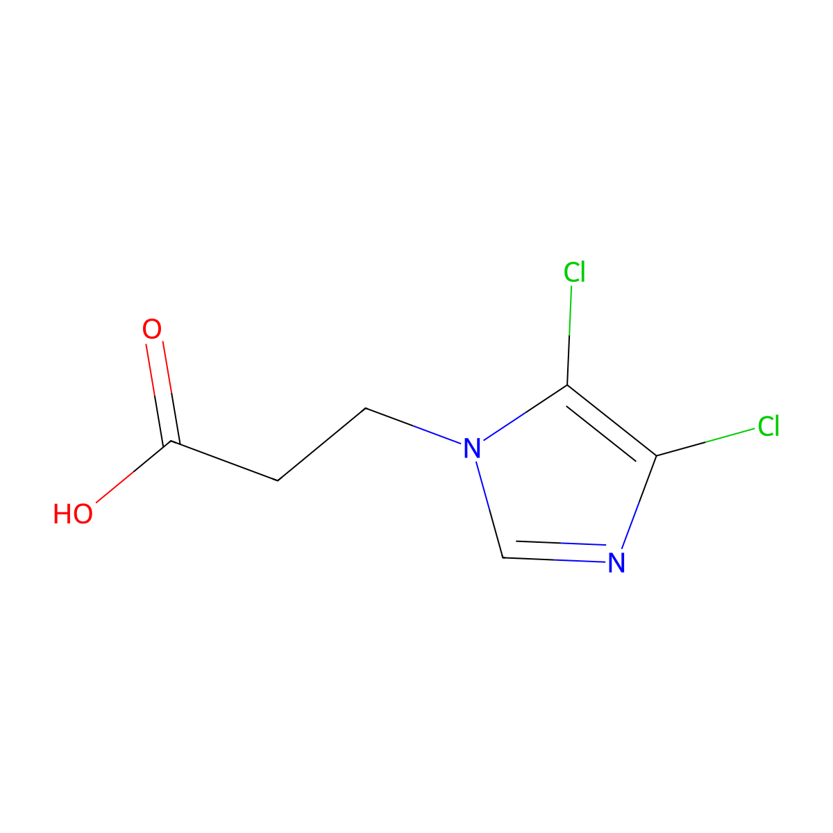 3-(4,5-dichloro-1H-imidazol-1-yl)propanoic acid molecular structure, CAS 1219564-85-8