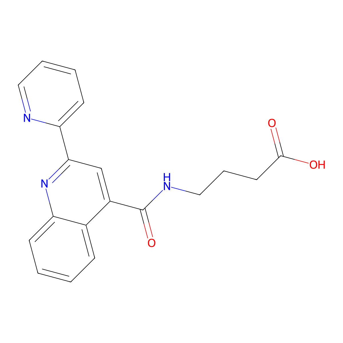 4-({[2-(Pyridin-2-yl)quinolin-4-yl]carbonyl}amino)butanoic acid molecular structure, CAS 1219564-88-1