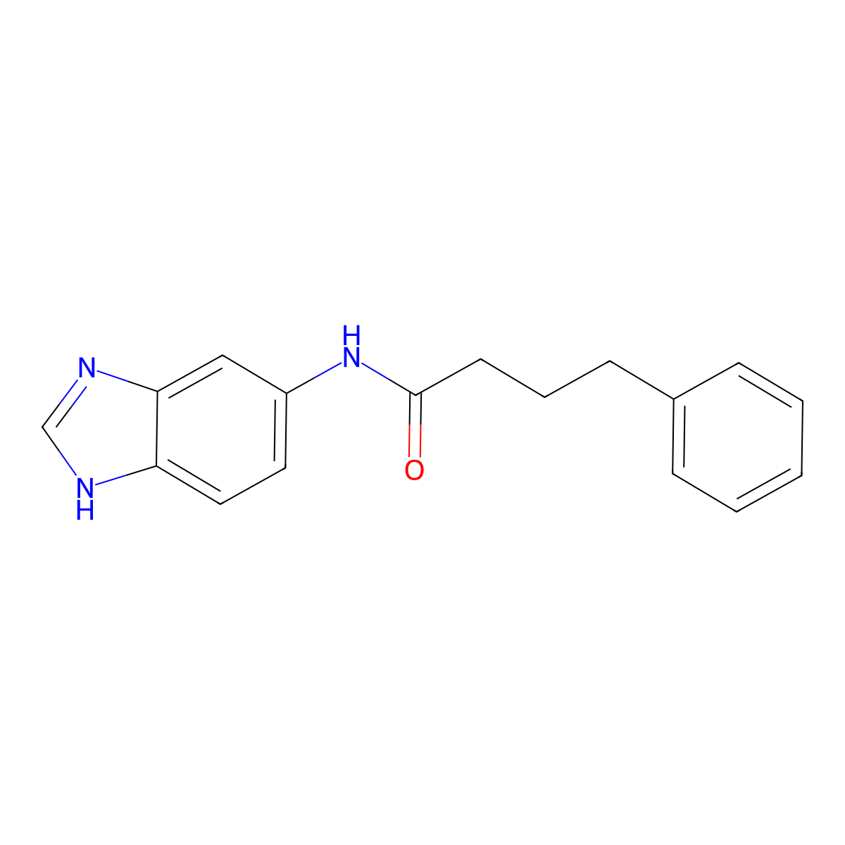 N-(1H-benzimidazol-5-yl)-4-phenylbutanamide molecular structure, CAS 1219565-69-1