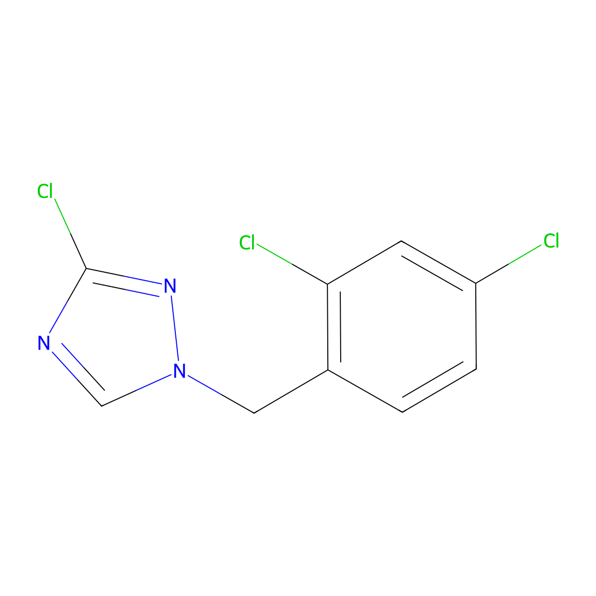 3-chloro-1-(2,4-dichlorobenzyl)-1H-1,2,4-triazole molecular structure, CAS 1219566-01-4