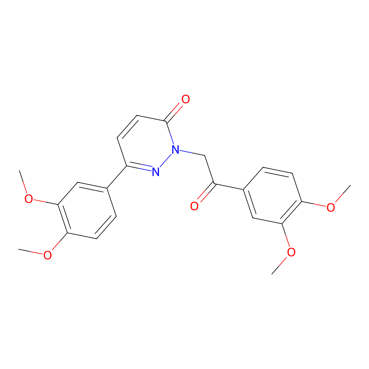 6-(3,4-dimethoxyphenyl)-2-(2-(3,4-dimethoxyphenyl)-2-oxoethyl)pyridazin-3(2H)-one molecular structure, CAS 1219566-10-5