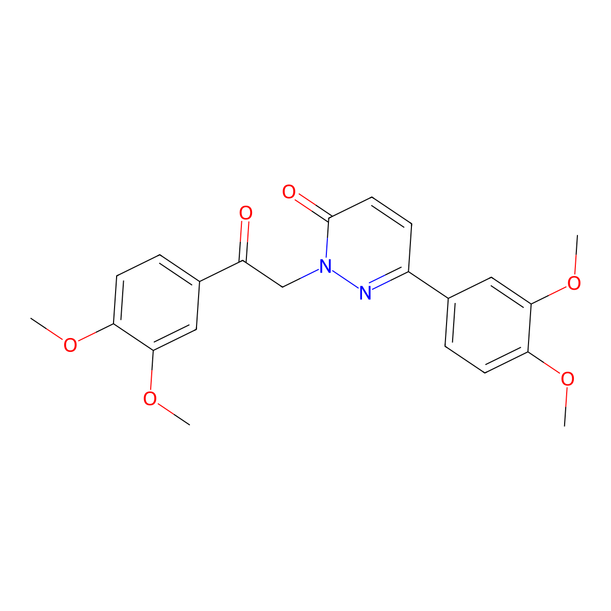 6-(3,4-dimethoxyphenyl)-2-(2-(3,4-dimethoxyphenyl)-2-oxoethyl)pyridazin-3(2H)-one molecular structure, CAS 1219566-10-5
