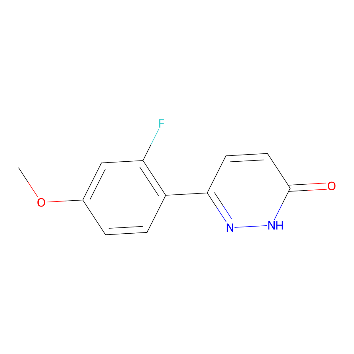 6-(2-fluoro-4-methoxyphenyl)pyridazin-3(2H)-one molecular structure, CAS 1219566-14-9