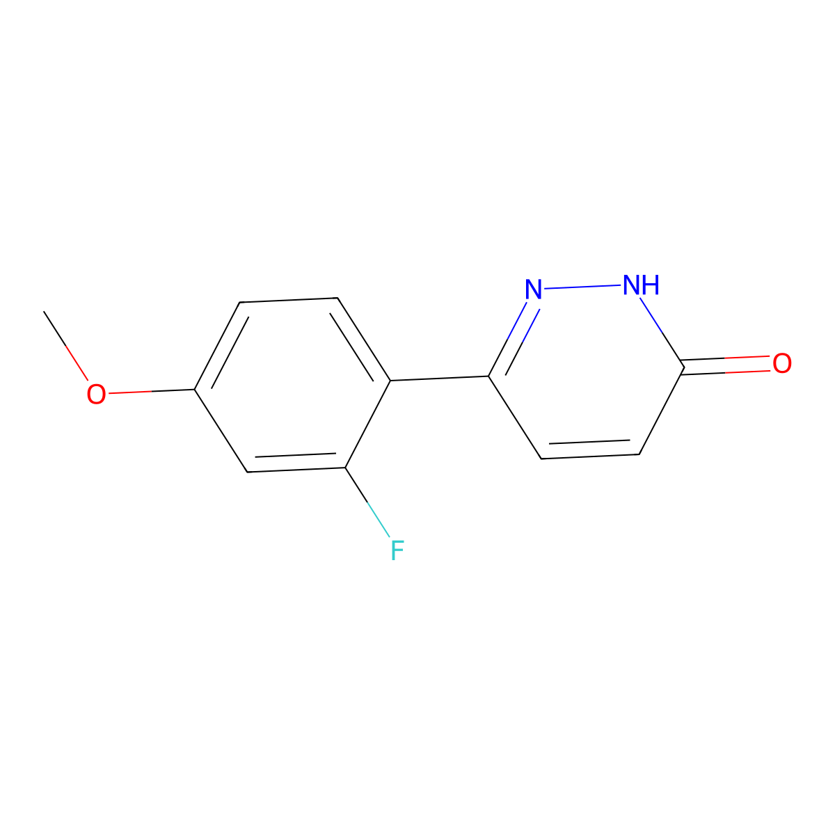 6-(2-fluoro-4-methoxyphenyl)pyridazin-3(2H)-one molecular structure, CAS 1219566-14-9