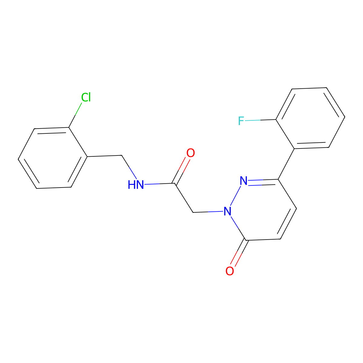 N-(2-chlorobenzyl)-2-[3-(2-fluorophenyl)-6-oxopyridazin-1(6H)-yl]acetamide molecular structure, CAS 1219566-23-0