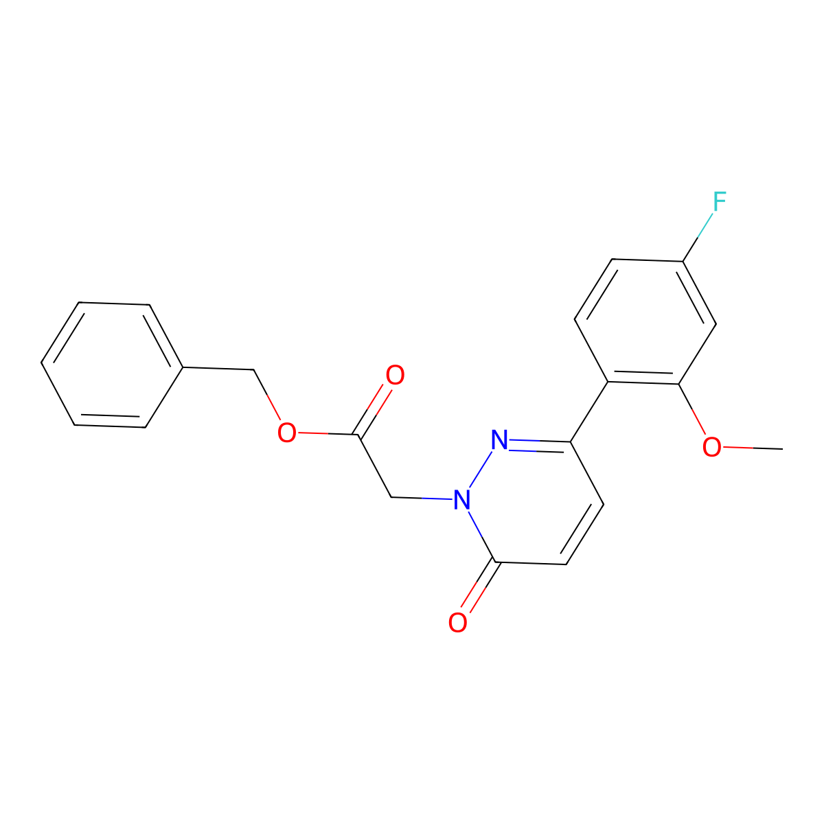 benzyl [3-(4-fluoro-2-methoxyphenyl)-6-oxopyridazin-1(6H)-yl]acetate molecular structure, CAS 1219566-36-5