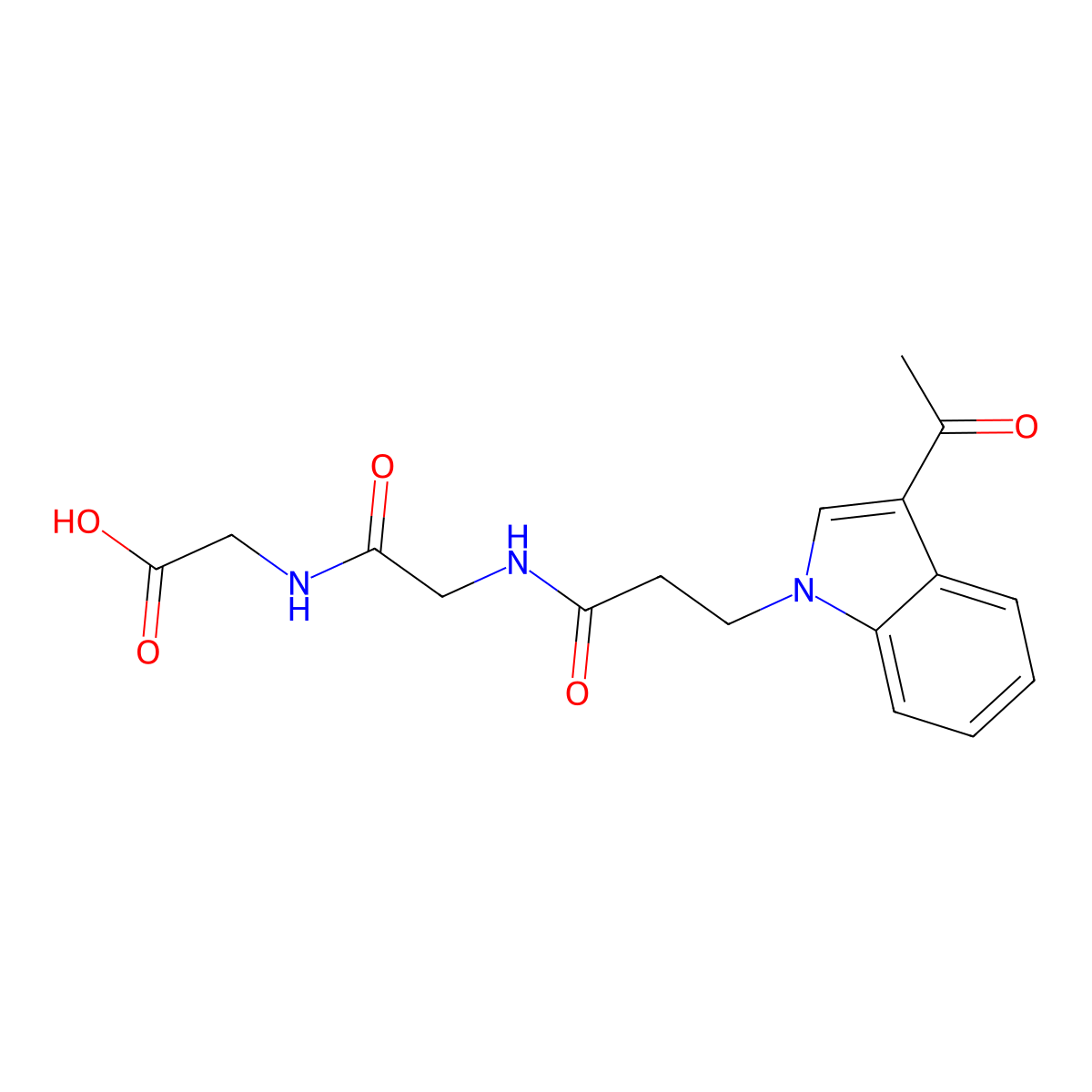 N-[3-(3-acetyl-1H-indol-1-yl)propanoyl]glycylglycine molecular structure, CAS 1219566-44-5