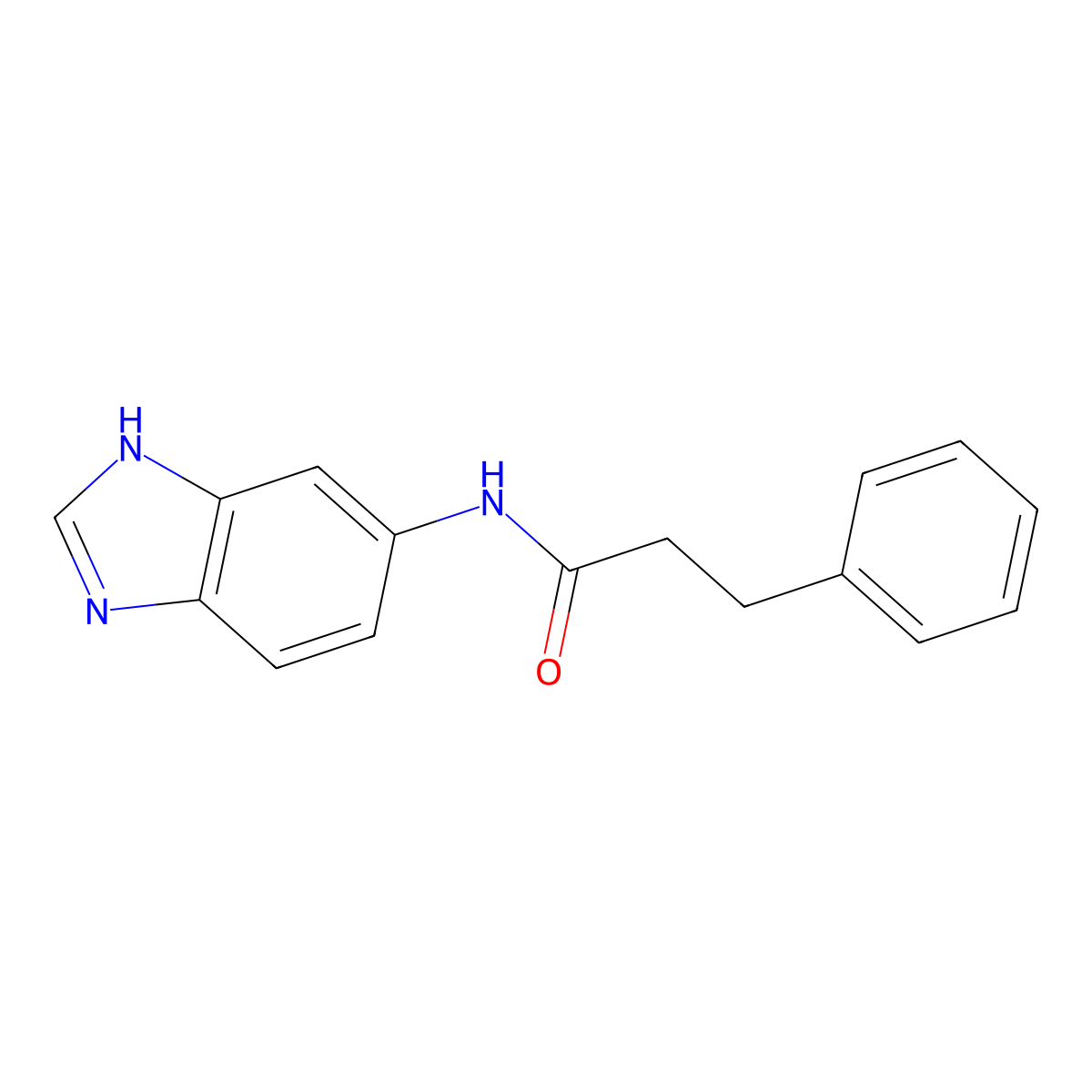 N-(1H-benzimidazol-5-yl)-3-phenylpropanamide molecular structure, CAS 1219566-52-5