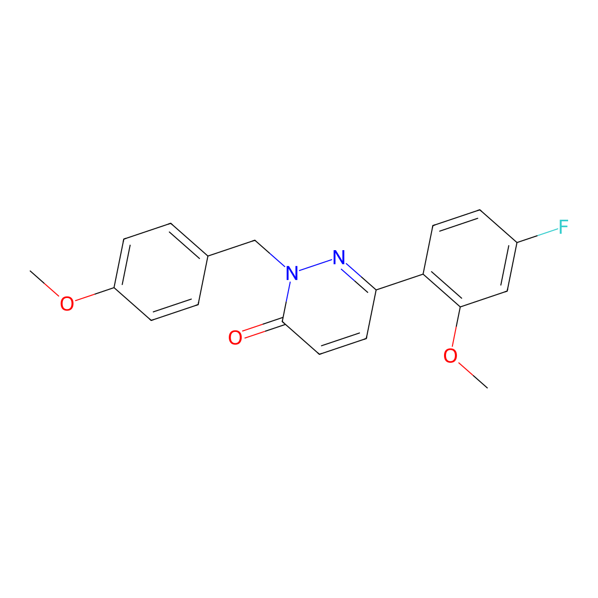 6-(4-fluoro-2-methoxyphenyl)-2-(4-methoxybenzyl)pyridazin-3(2H)-one molecular structure, CAS 1219566-69-4