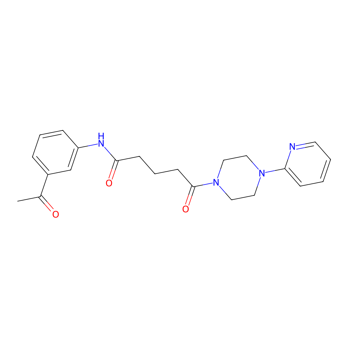 N-(3-acetylphenyl)-5-oxo-5-[4-(2-pyridyl)piperazino]pentanamide molecular structure, CAS 1219566-72-9