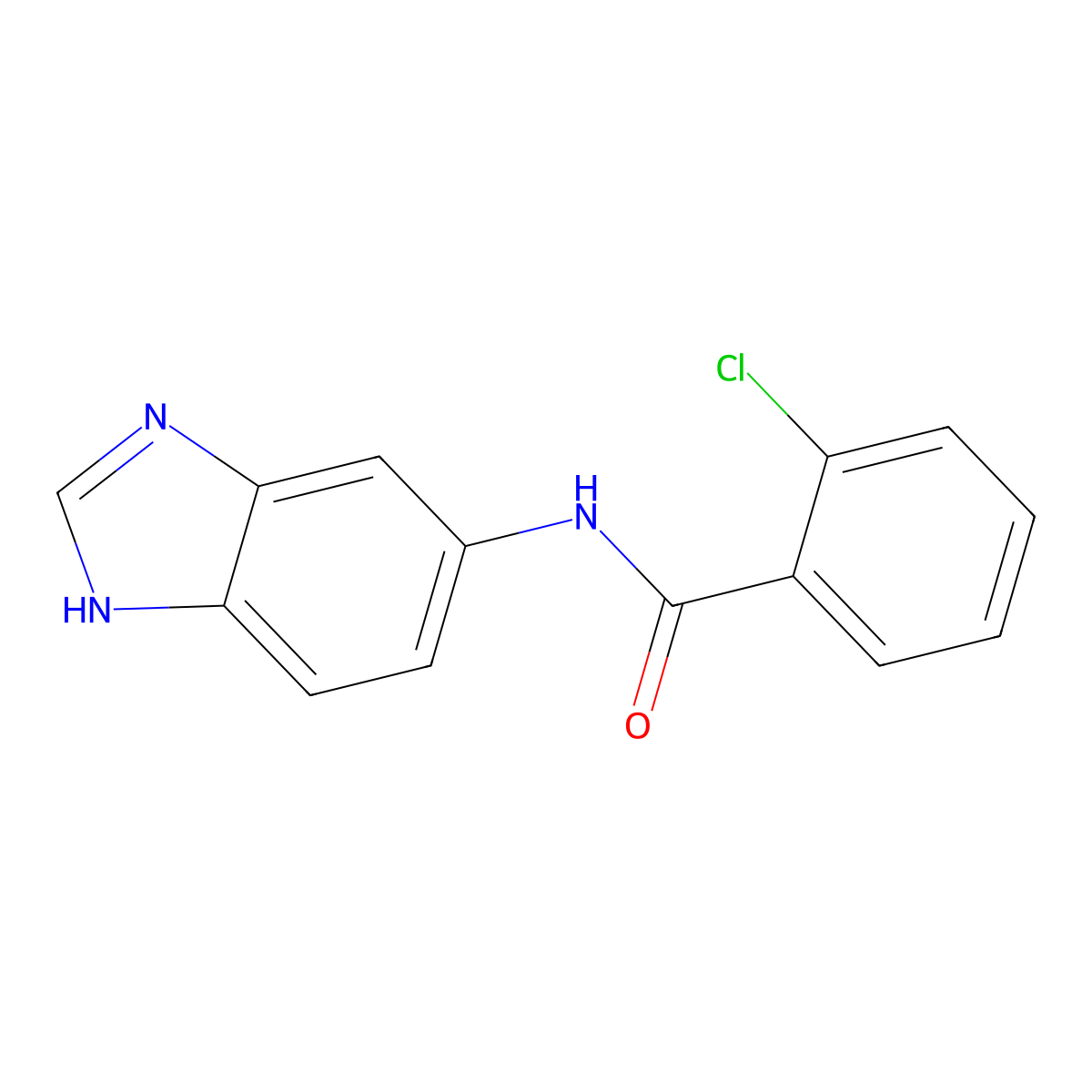 N-(1H-benzimidazol-5-yl)-2-chlorobenzamide molecular structure, CAS 1219566-84-3