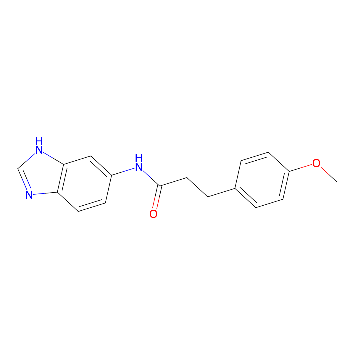 N-(1H-benzimidazol-5-yl)-3-(4-methoxyphenyl)propanamide molecular structure, CAS 1219566-91-2