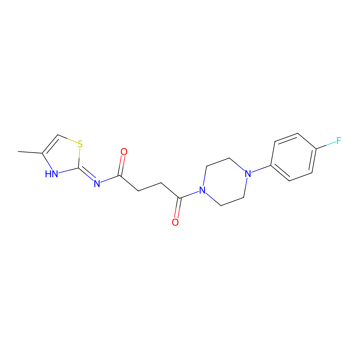 4-[4-(4-fluorophenyl)piperazin-1-yl]-N-[(2Z)-4-methyl-1,3-thiazol-2(3H)-ylidene]-4-oxobutanamide molecular structure, CAS 1219567-09-5
