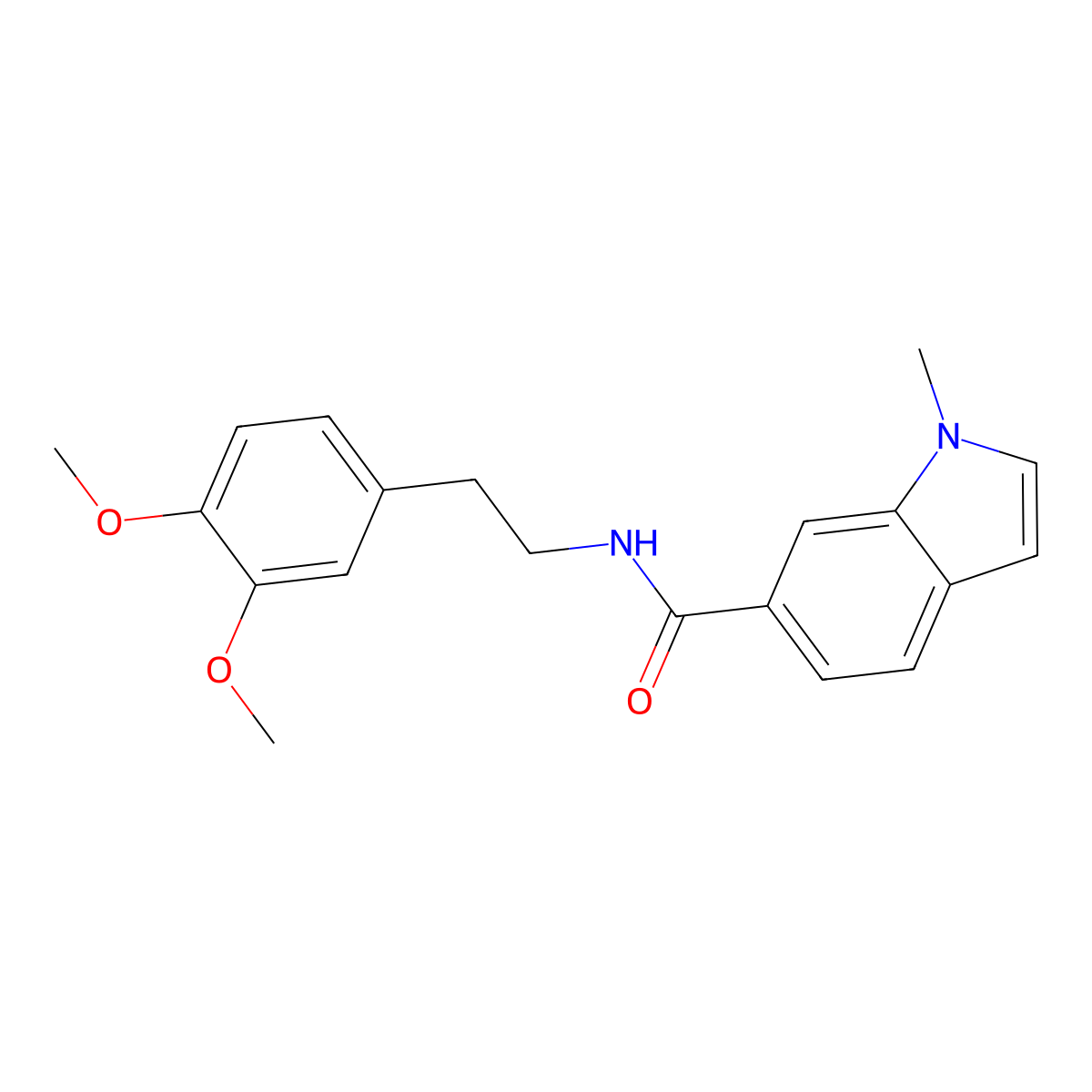 N-[2-(3,4-dimethoxyphenyl)ethyl]-1-methyl-1H-indole-6-carboxamide molecular structure, CAS 1219567-15-3