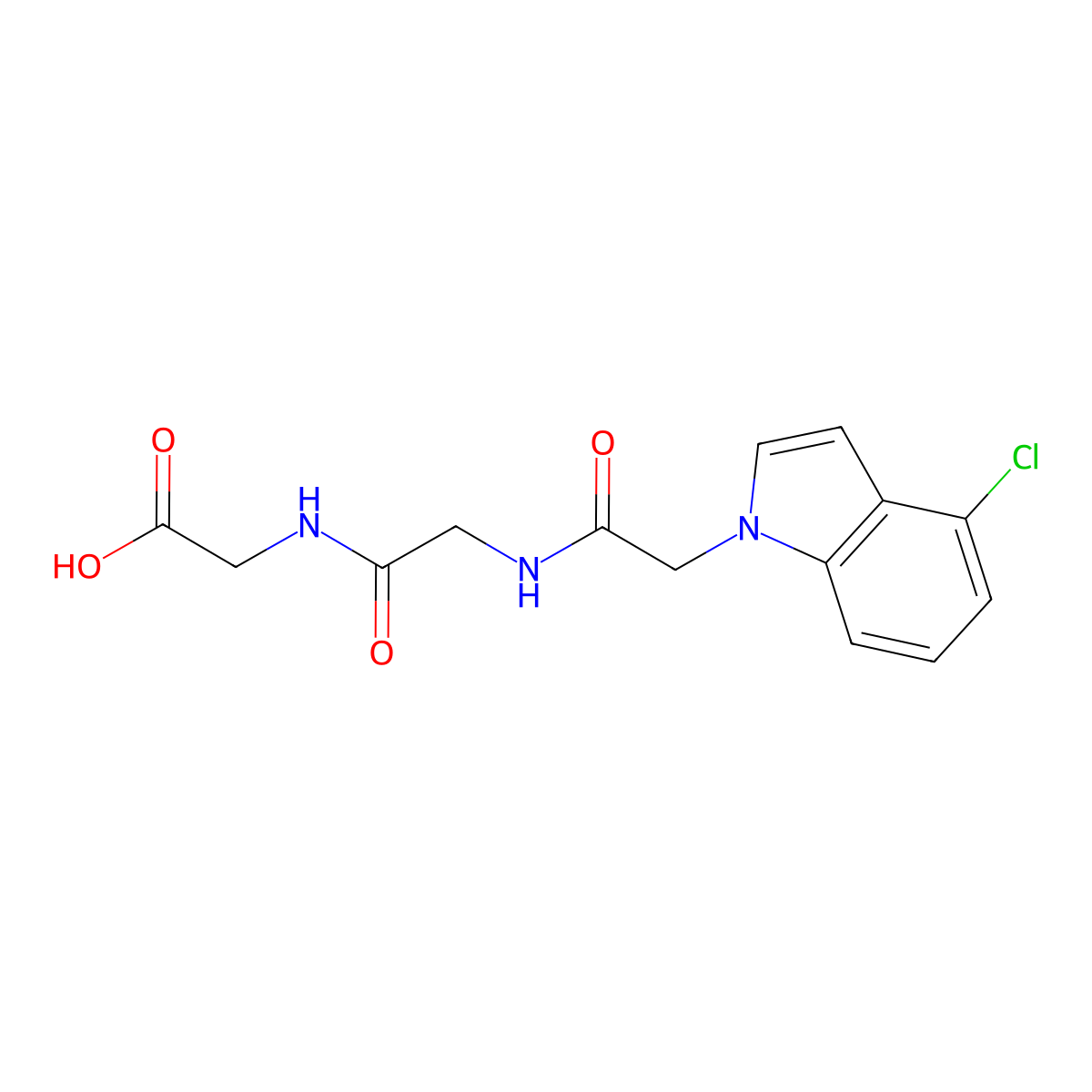 N-[(4-chloro-1H-indol-1-yl)acetyl]glycylglycine molecular structure, CAS 1219567-49-3