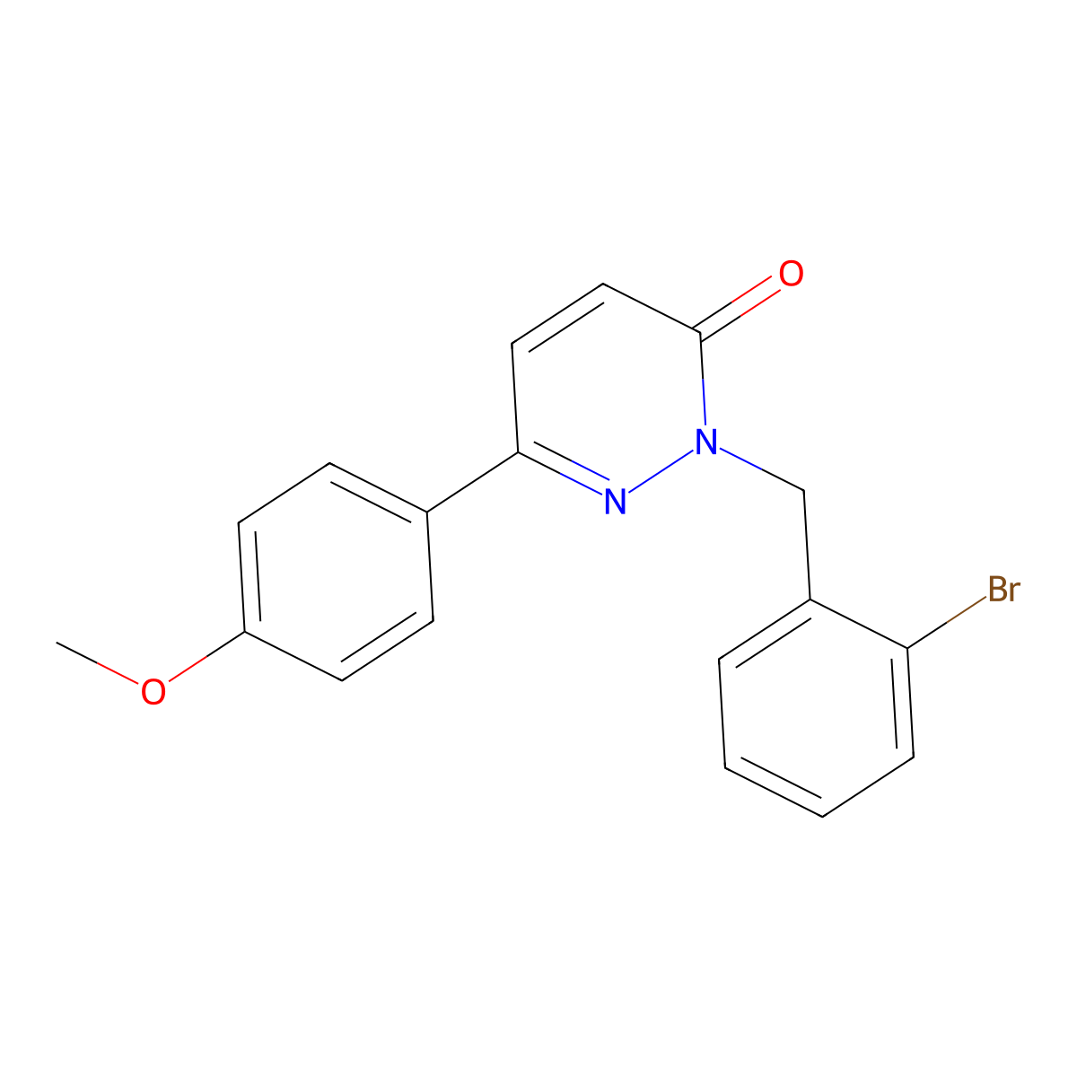 2-(2-bromobenzyl)-6-(4-methoxyphenyl)pyridazin-3(2H)-one molecular structure, CAS 1219567-84-6