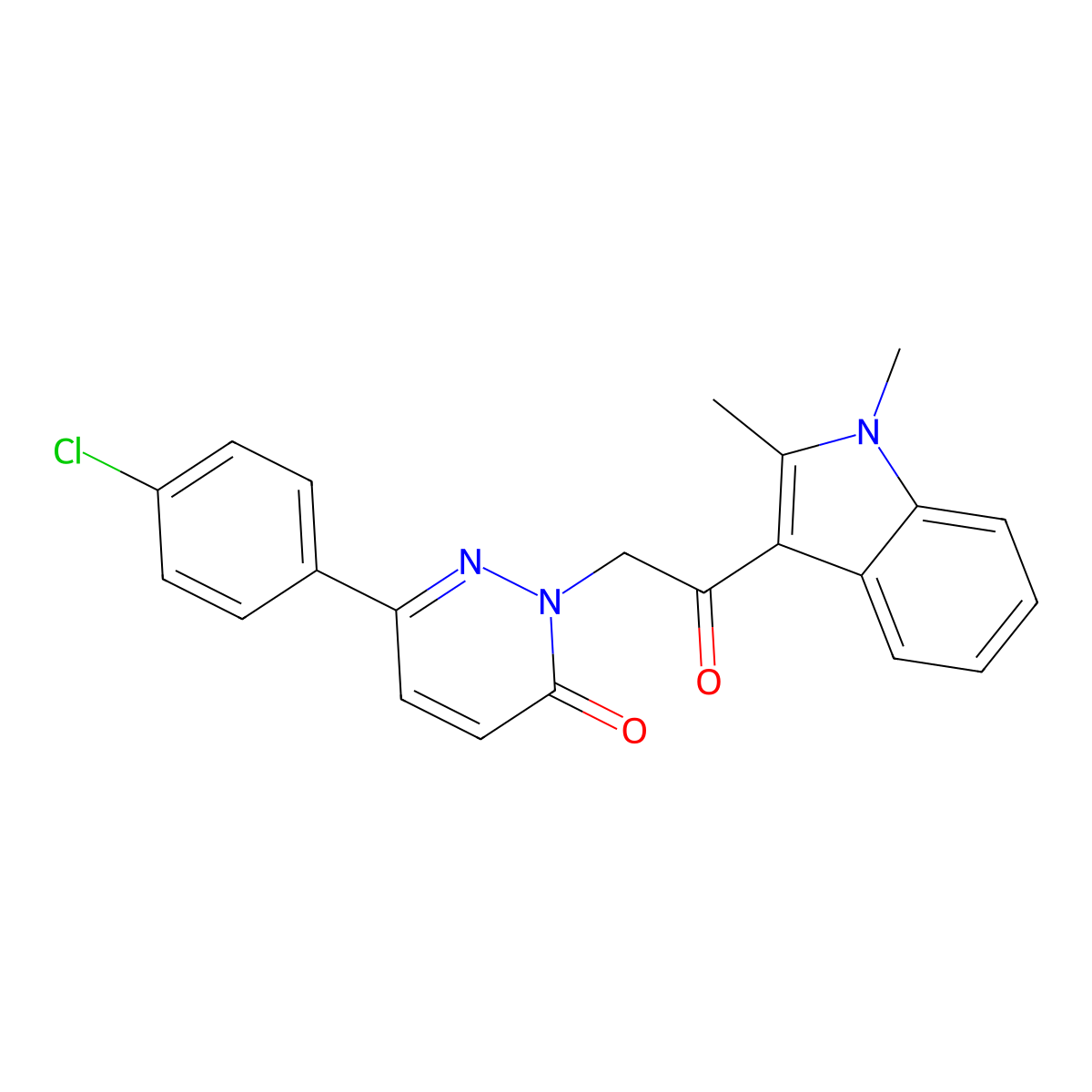 6-(4-chlorophenyl)-2-[2-(1,2-dimethyl-1H-indol-3-yl)-2-oxoethyl]pyridazin-3(2H)-one molecular structure, CAS 1219567-95-9