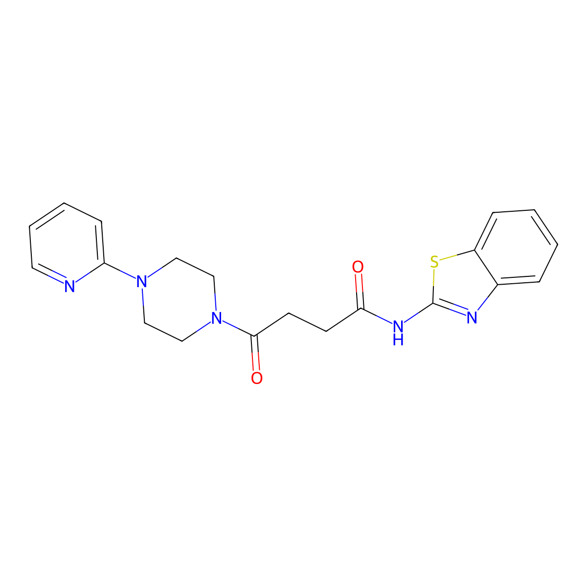 N-[(2Z)-1,3-benzothiazol-2(3H)-ylidene]-4-oxo-4-[4-(pyridin-2-yl)piperazin-1-yl]butanamide molecular structure, CAS 1219567-96-0