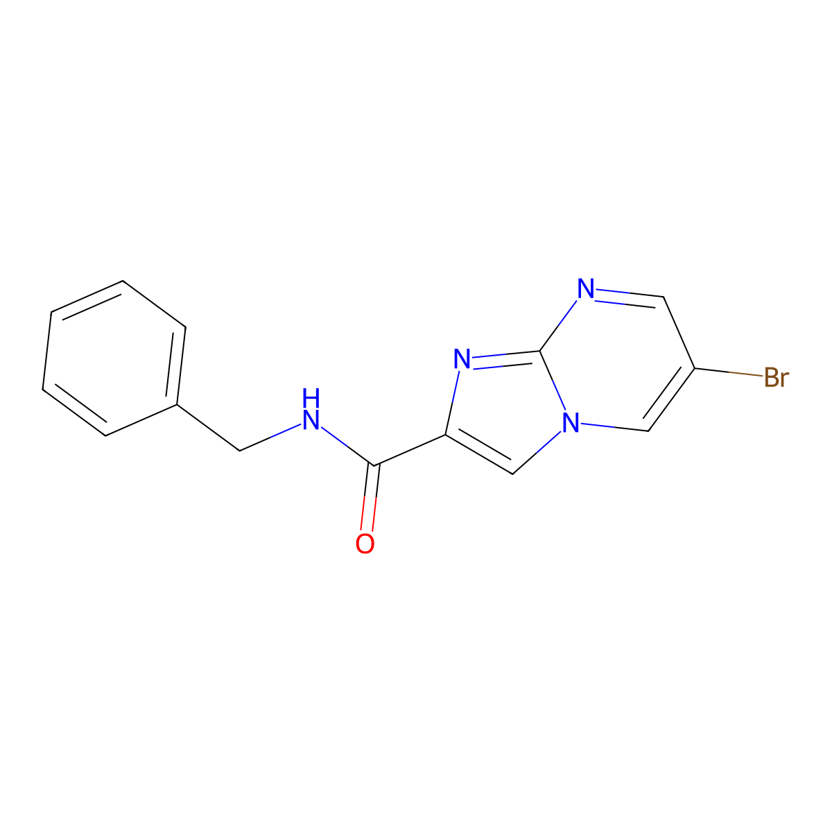 N-benzyl-6-bromoimidazo[1,2-a]pyrimidine-2-carboxamide molecular structure, CAS 1219568-02-1